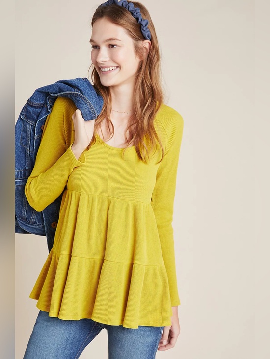 Maeve Tops - NWT Anthropologie Maeve Maeve Samina Thermal Babydoll Top Size Medium